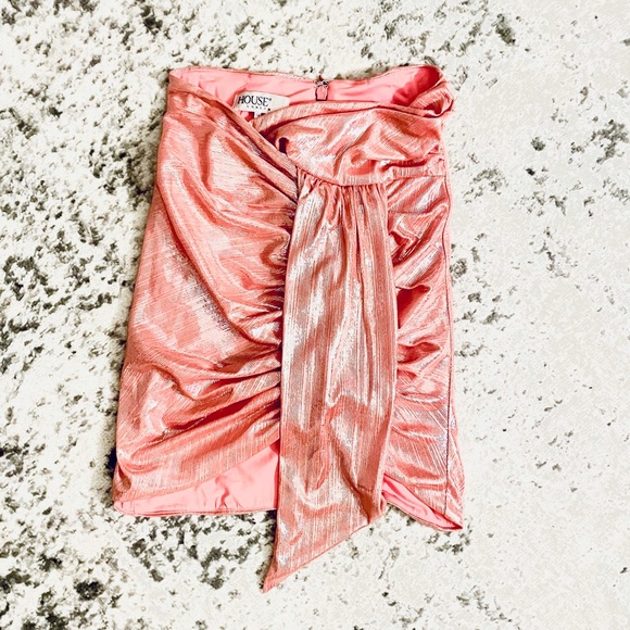 House of CB ‘Roxanne’ Pink Metallic Skirt XS - Picture 8 of 13